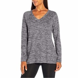 Banana Republic Women's Heathered Gray Long Sleeve Top*